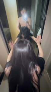 落地镜前猛干女友